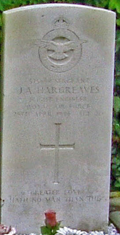 Sgt John Alfred Hargreaves<br/><br /><br />died April 28th, 1944